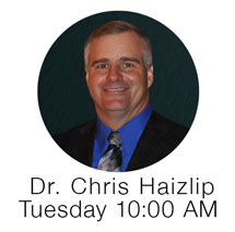 Dr. Chris Haizlip preaching Thursday 9 AM