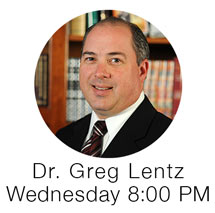 Dr. Greg Lentz preaching Tuesday 8 PM